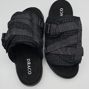 Draco Black Mens Slide Sandals Sz 7-8 Quiet Luxury, Gorpcore, Street Wear